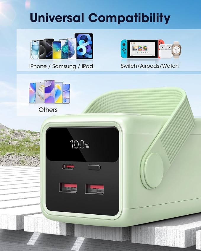 Portable Charger Power Bank 70000mAh, 22.5W Fast Charging USB C Battery Pack, 3 Outputs, LED Display & LED Light, External Huge Capacity Battery Bank for iPhone, Samsung, iPad, Camping, Fishing