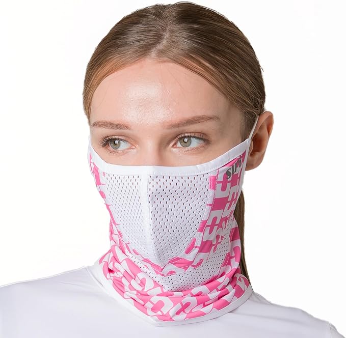 KOREA (Type H) UV Sun Protection Balaclava Half Face Mask - For Golf, Hiking, Running, Cycling & Outdoor Sports