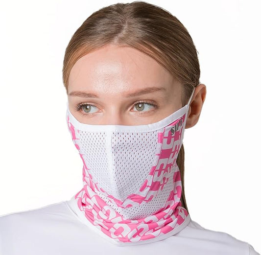 KOREA (Type H) UV Sun Protection Balaclava Half Face Mask - For Golf, Hiking, Running, Cycling & Outdoor Sports