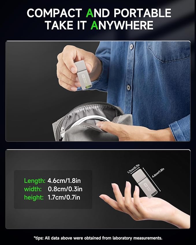 Spedal Wierless CarPlay Adapter for iPhone and Android, Mini CarPlay Wierless Adapter -2in1 CarPlay Design, Fast Pairing,Stable Car Control & No Delay, USB & Type-C Extension Cable Included