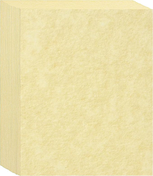 30 Sheets Parchment Paper - Light Beige 8.5” x 11” Letter Size Parchment Card Stock 65lb Heavyweight Paper Thick Vintage Paper for Certificate, Crafts, Business Cards, Invitations PAP04LB
