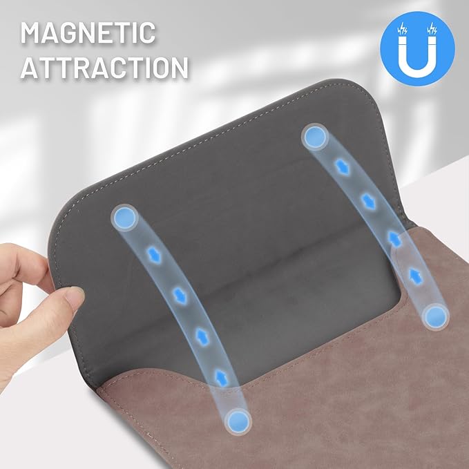 Allinside 13 inch Laptop Sleeve Case for with MacBook Air 13 2018–2025 (M2 A2681 M3 A3113 M4 A3240)/MacBook Pro 13 2016–2022 (A2251 A2289 A2338 M1 M2), PU Suede Leather Laptop Case Cover, Pink