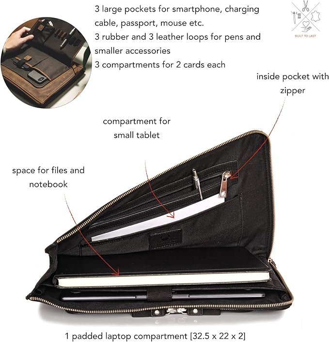 DONBOLSO Laptop Sleeve - Notebook Bag Case - Easy to Clean, Minimalist Design-Good Protection from Scratches, Bumps, and Dust