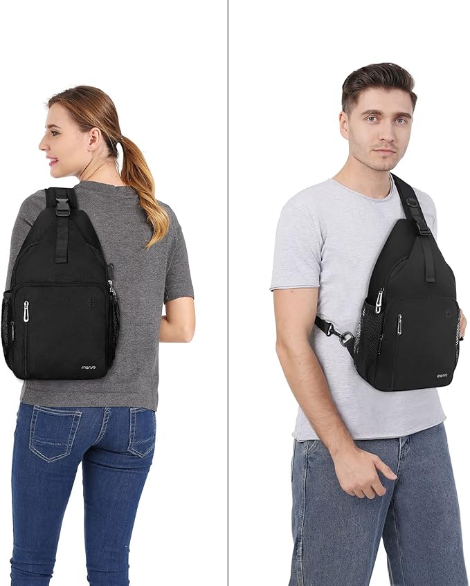 MOSISO Sling Backpack Bag, Crossbody Shoulder Bag Travel Hiking Daypack Chest Bag with Front Square Pocket&USB Charging Port