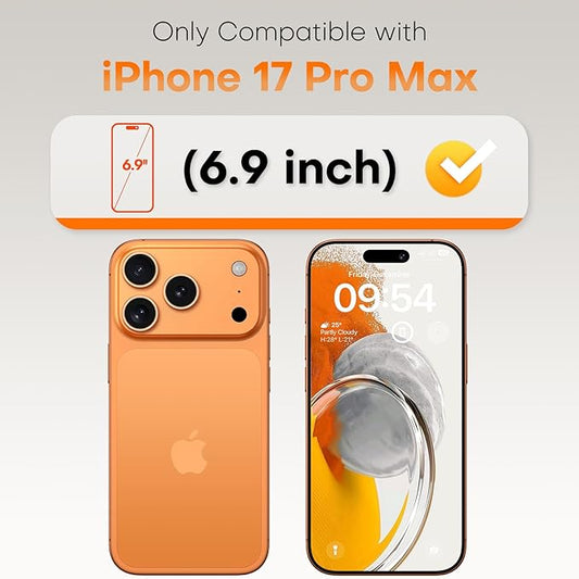 TOCOL for iPhone 17 Pro Max Screen Protector 6.9 inch 9H Hardness Military Grade Shatterproof Tempered Glass for 17 ProMax Full Coverage Easy Installation Compatible With Sim Card Case Friendly 2 Pack
