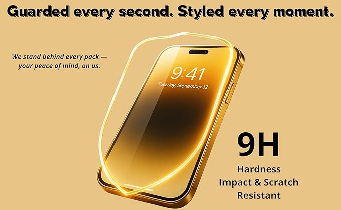 Screen Protector for iPhone 17 – 6.3” – 3-Pack [9H Hardness] Tempered Glass – Scratch and Impact Resistant, Easy Install – High Sensitivity – Case-Friendly