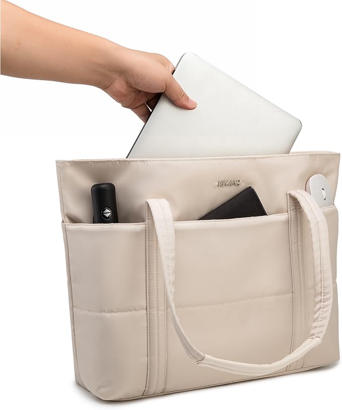 Kinmac Women's Laptop Tote Bag Top Handle Handbag Work Bag for Laptop Computer Up to 15.6 inch