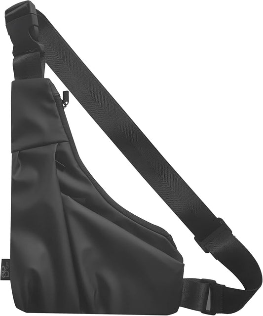 Lightweight Crossbody Bag for Women Men, Anti Theft Sling Bag with Back Pocket, Waterproof Chest Bag for Daily Use, Hiking, Cycling, Running.