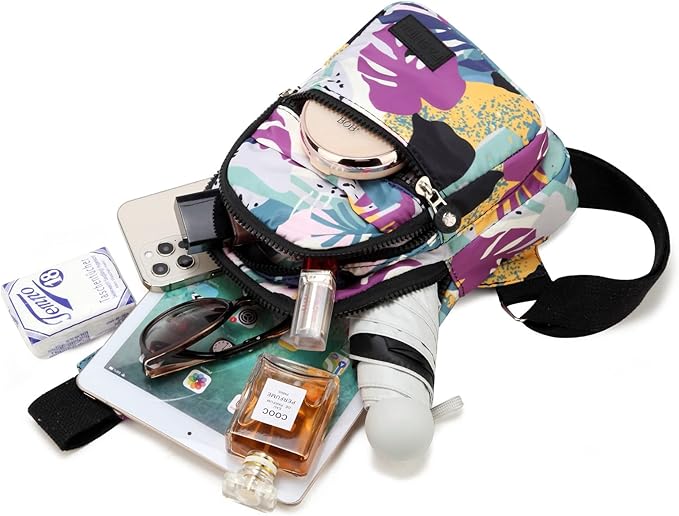 EVANCARY Small Sling Bag for Women Men, Sling Backpack Chest Daypack Crossbody Bag for Travel Outdoor Hiking