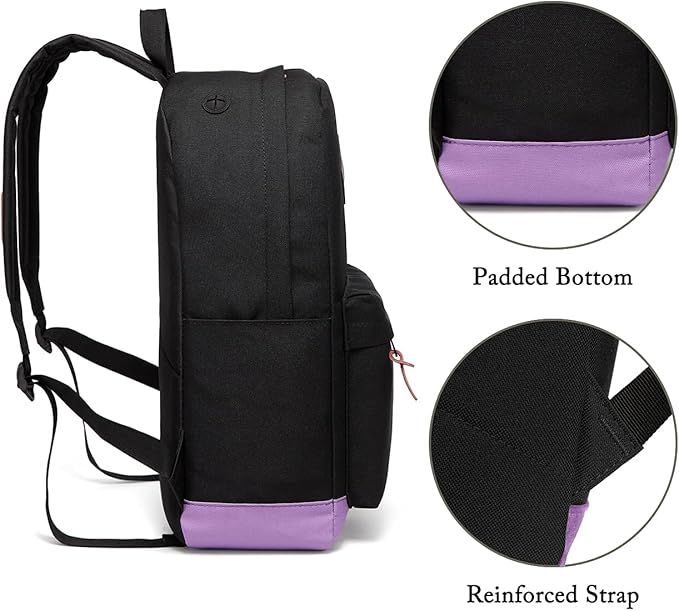 Backpack for Men Women,VASCHY Classic Water-resistant Lightweight Travel School Backpack Casual Daypack
