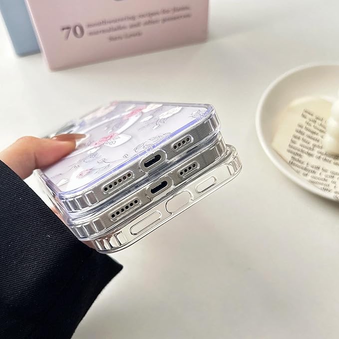 ZTOFERA for iPhone 15 Pro Max Magnetic Case Compatible with Magsafe,Aesthetic Floral Pattern Design Cute for Girl Women,Anti-Drop Protective Hard Phone Cover for iPhone 15 Pro Max-Blue Flower