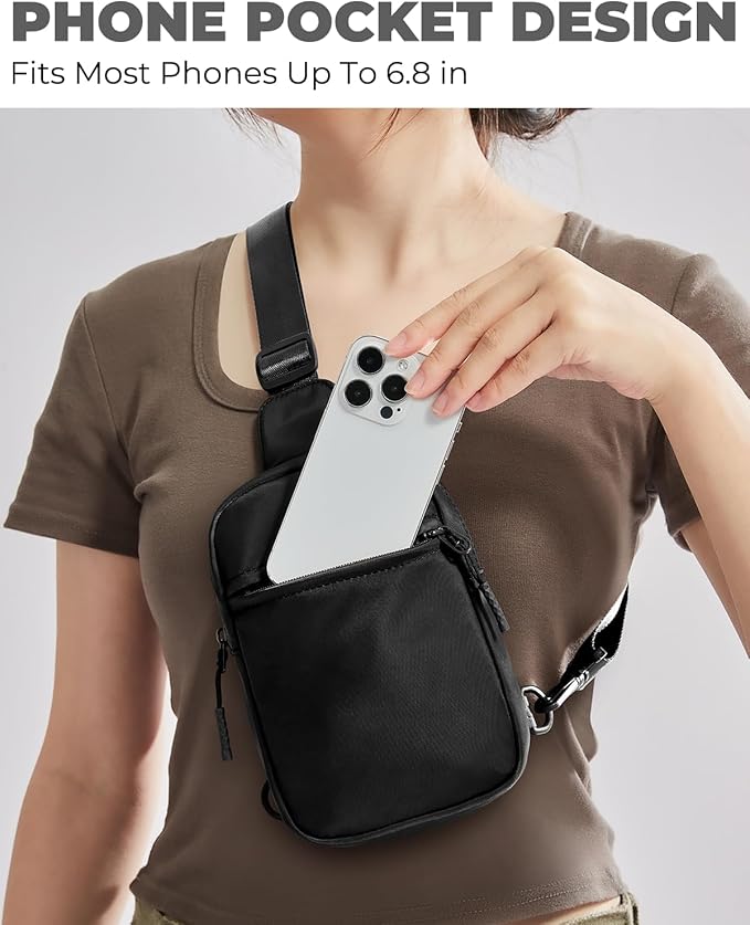 CHOLISS Small Sling Bag for Women and Men, Crossbody Bags Trendy Fanny Packs Chest Bag with Extended Strap