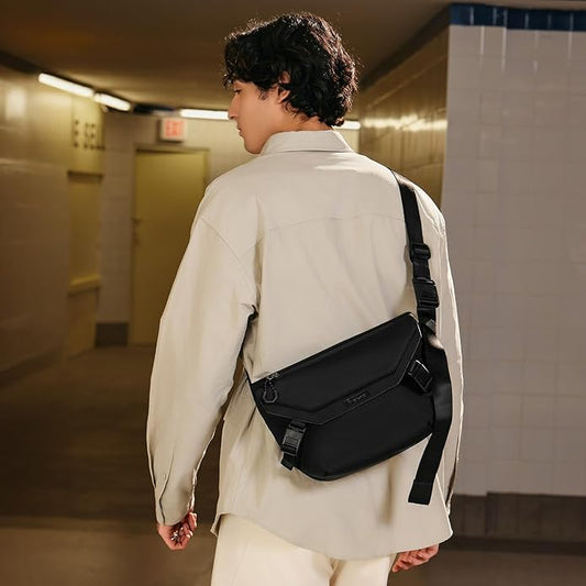 OIWAS Crossbody Bag Men Messenger Bag Shoulder Bag Fit 10inch Ipad Sling bag for Men Minimalist Business Bag for Work