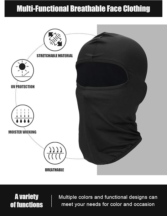 SATINIOR 9 Pcs Ski Mask Men Balaclava Pasa Montañas para Hombre Hood Protection Full Face Cover Cooling Neck Gaiter Bandana