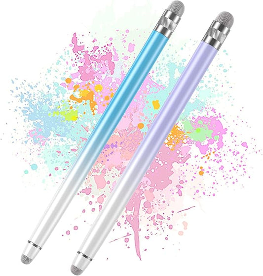 2PCS Stylus Pens for Touch Screens,Stylus Pen for iPhone/iPad/Tablet Android/Microsoft Surface,Compatible with Touch Screens(Purple/Blue)