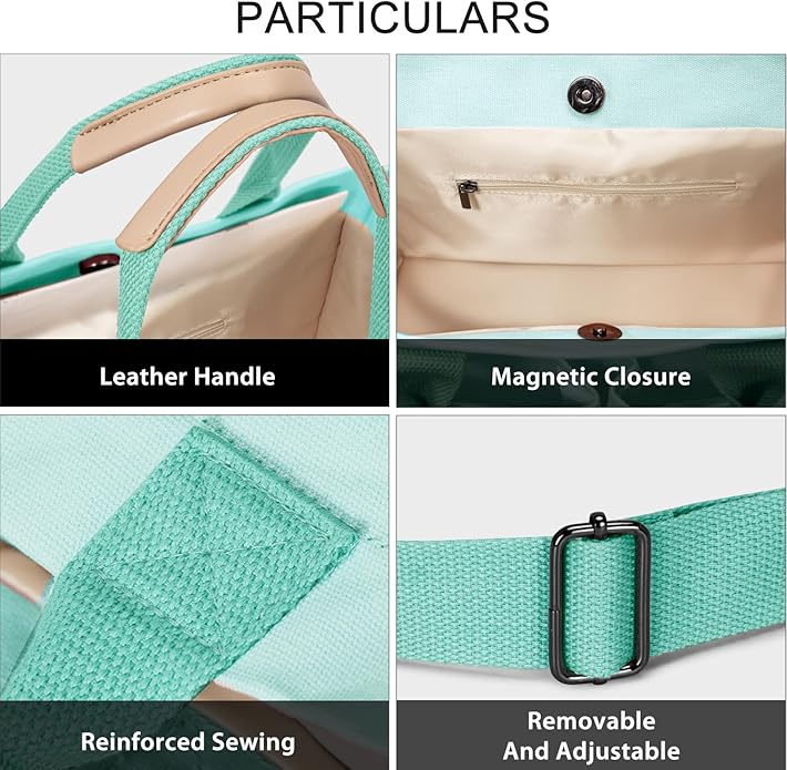 Tote Bags for Women Canvas Tote Purse Crossbody with Pockets Top Handle Shoulder Satchel Bag for Women