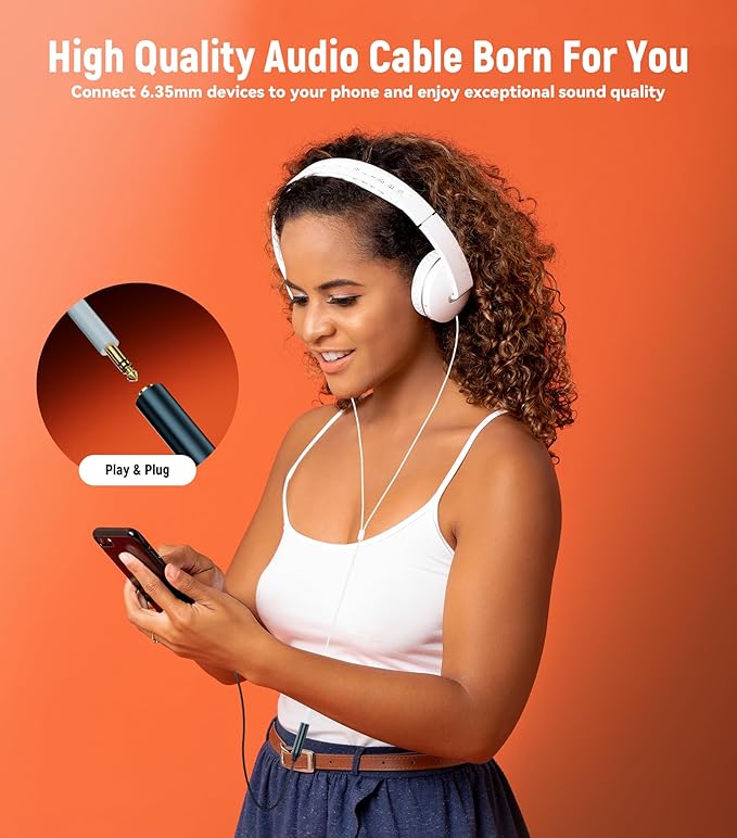 USB C to 1/4 Headphone Adapter 3.3ft/1M, 1/4 Inch 6.35mm TRS Female to USB C Stereo Jack Headphone Adapter Cable for Amplifiers, Mixers, Home Theater, Smartphones, Laptops