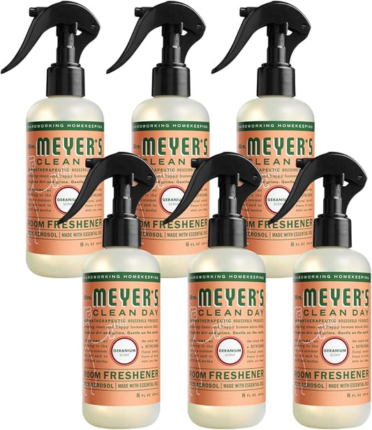 Mrs Meyers Clean Day Room Freshener - Geranium,8 Fl Oz (Pack of 6)
