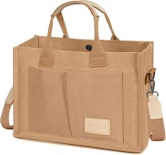 Tote Bags for Women Canvas Tote Purse Crossbody with Pockets Top Handle Shoulder Satchel Bag for Women