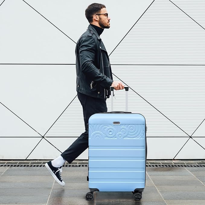 Krute Luggage 28 Inch Suitcase With Wheels Large Suitcases Lightweight Hard Shell PC ABS TSA Lock Checked Luggages