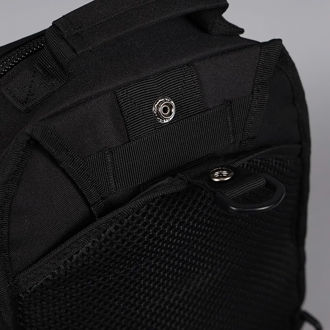 WOLFpak 9L Tactical Sling Bag Alpha Black - Compact Crossbody Backpack for Gym, Travel & EDC – Tactical Shoulder Bag with Multiple Pockets – Lightweight, Durable Sling Pack for Men & Women