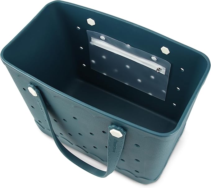 Armerssi Rubber Tote Bag For Women Large Rubber Beach Bag Waterproof Washable Handbag Durable Tote Bag Beach Swimming Travel