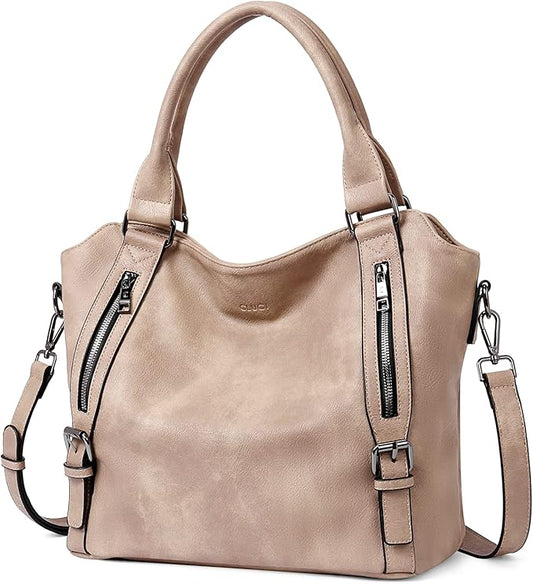 CLUCI Purses for Women Vegan Leather Handbags Tote Purse Shoulder Bag Large Ladies Hobo Bags