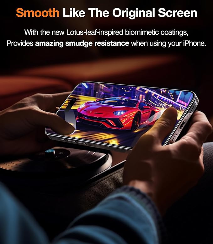 TORRAS Diamond Shield for iPhone 15 Pro Screen Protector [Military-Grade Protection] 9H+ Unbreakable Shatterproof Aerospace Tempered Glass Full Coverage InstaFit Bubble-Free, 2-Pack