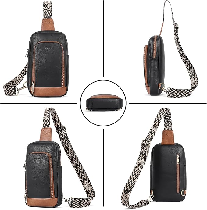 CLUCI Crossbody Bags for Women Men,Leather Sling Bag Cross Body Backpack for Woman Gifts for Women Birthday Unique