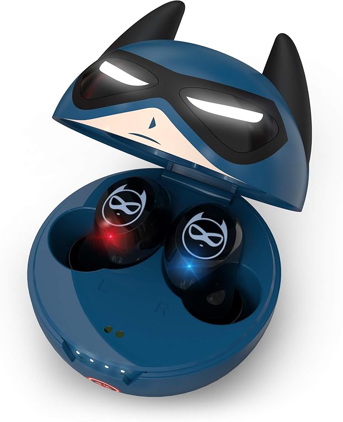 Kids Wireless Earbuds,Bluetooth Earbuds with Microphone Comfort&Lightweight in Ear Headphone with Deep Bass 3D Surround Stereo,Long Life Portable Mini Captain Charging Case for Boys Gifts…