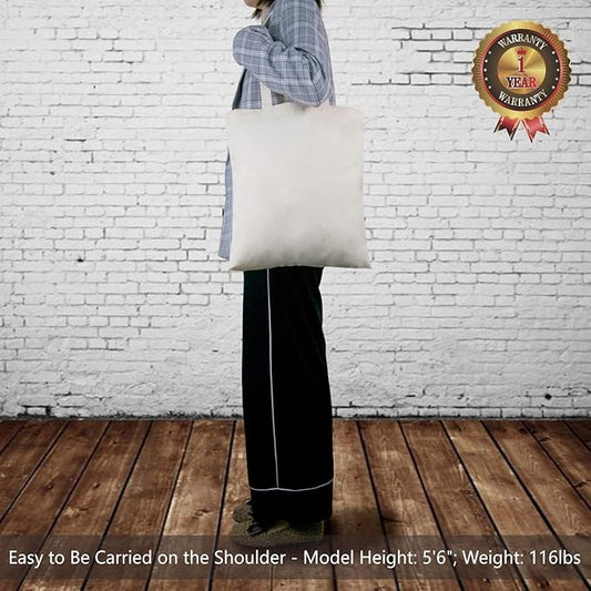 TOPDesign 6 | 12 | 24 | 48 | 192 Pack Economical Cotton Tote Bags, Lightweight Medium Reusable Grocery Shopping Cloth Bags, Suitable for DIY, Advertising, Promotion, Gift, Activity (6-Pack)