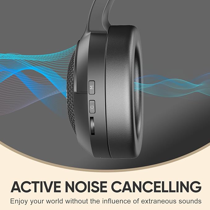 SDLOGAL Wireless Over Ear Headphones, Personalized Music & Game Audio, Wireless BT5.4 Headphones with Microphone, Up to 40 Hours Battery Life, Foldable & Lightweight