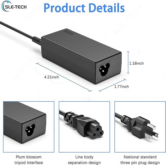 SLE-TECH 65W USB C AC Adapter Compatibile with Lenovo Thinkpad/Yoga/Chromebook,T480 T480S C930 C940 100e 300e 500e ADLX65YLC3D 4X20M26268 ADLX65YDC2A