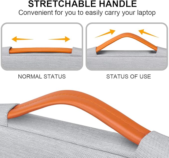 Lacdo 360° Protective Laptop Sleeve Case for 14 inch New MacBook Pro M4/M3/M2/M1 Chips Pro Max A3112 A3401 A3185 A2918 A2992 A2779 2024-2021 | 13.8" Surface Laptop 7th Copilot+PC Computer Bag, Gray