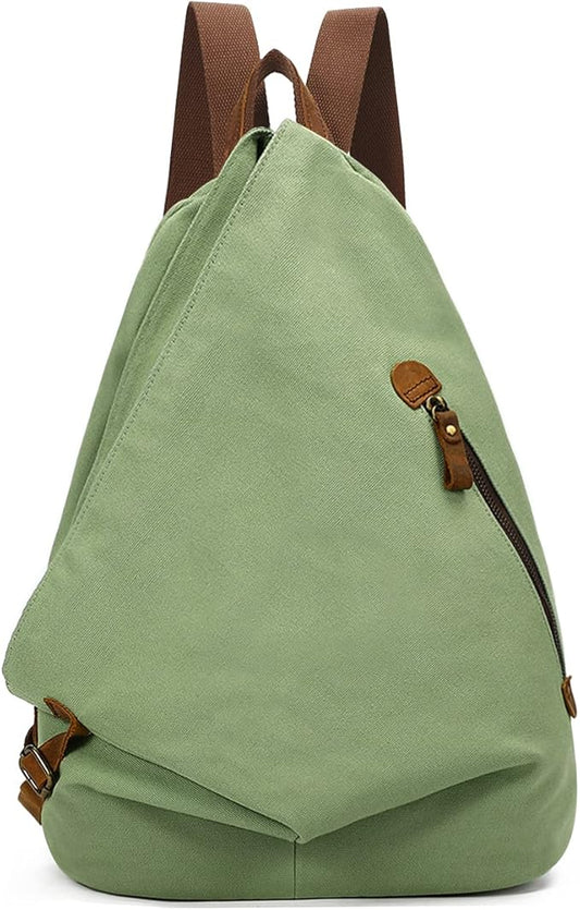KL928 Canvas Vintage Backpack – Large Casual Daypack Outdoor Travel Rucksack Hiking Backpacks for Men Women