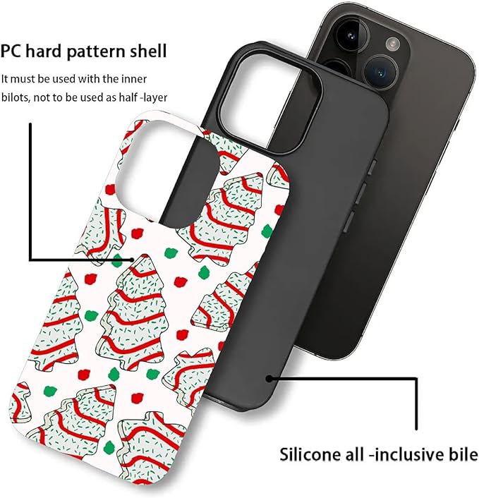 DAIZAG Case Compatible with for iPhone 15,Christmas Tree Polka Dots Phone Case for iPhone 15 for Girl Women Boy Men