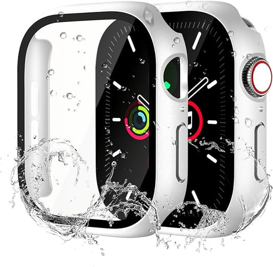 Waterproof Case for Apple Watch Series 10 42mm, Built-in Screen Protector with Tempered Glass [Touch Sensitive] Cover for iWatch S10 Accessories 42mm, Silver