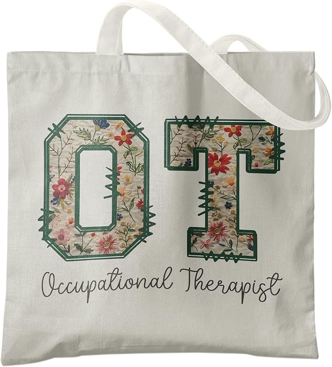 Occupational Therapist Gifts,OT Gifts, Occupational Therapist Canvas Tote Bags for Women, Reusable Grocery Bags