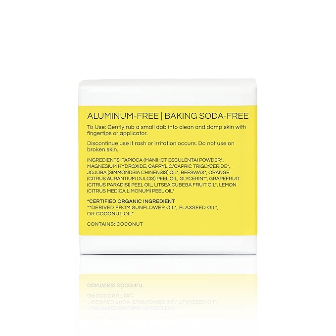 Little Seed Farm All Natural Deodorant Cream, Aluminum Free Deodorant for Women or Men, 2.4 Ounce - Grapefruit Lemon