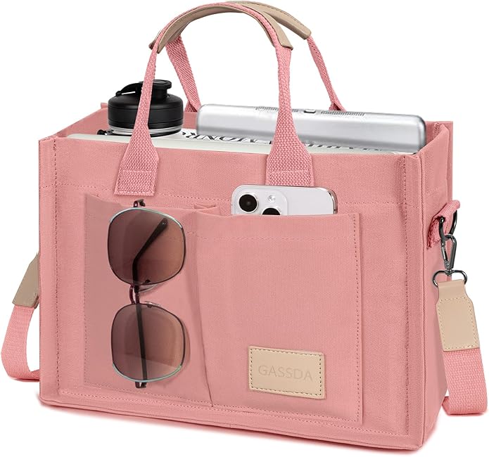 Tote Bags for Women Canvas Tote Purse Crossbody with Pockets Top Handle Shoulder Satchel Bag for Women