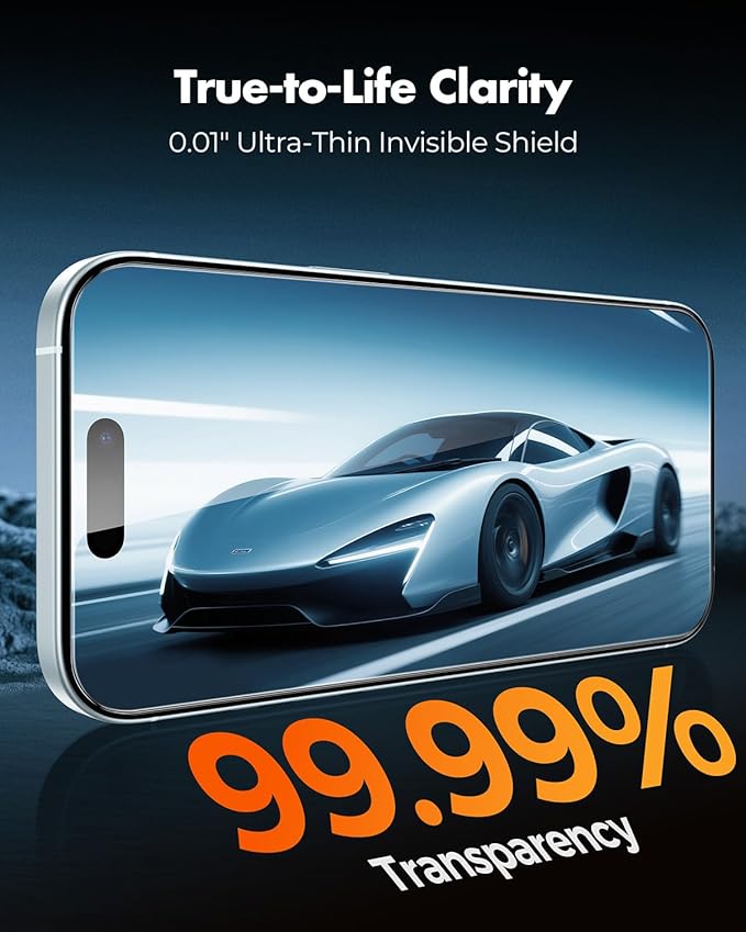 UNBREAKcable 2+2 Pack for iPhone 15 Screen Protector & Lens Protector 【Military-Grade】【Easy Install】【Efficient Night Shot】9H+ Shatterproof Tempered Glass Film,Bubble-Free&Anti-Fingerprint ,Case Friendly-6.1 inch