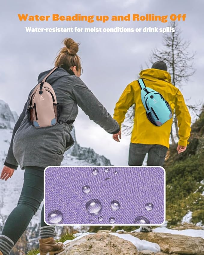 Sling Bag for Women, Crossbody Bag for Men, Cross Body Hiking Backpack, Travel Daypack, Chest Pack with Chest Phone Holder