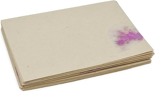 Nepali Cherish Greeting Card & Envelope Box Set with Handmade Lokta Paper from Nepal, 15 Cards (Bougainvillea)