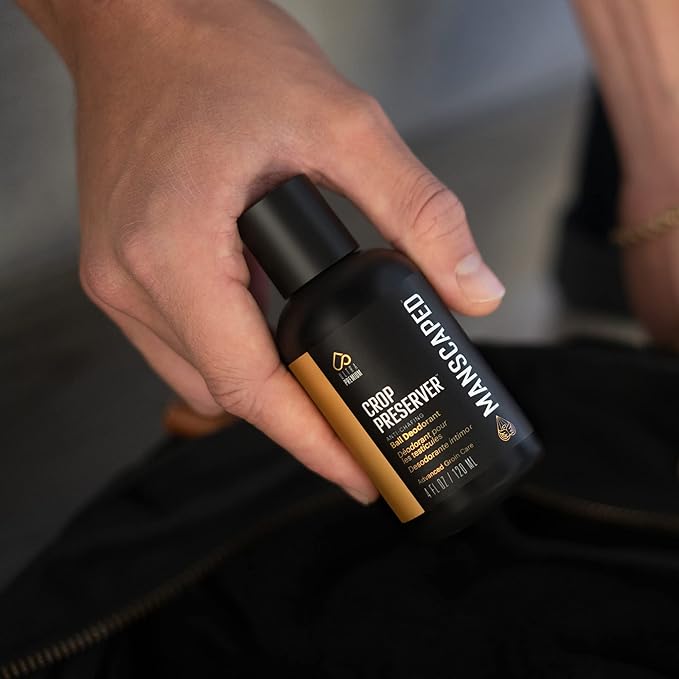 MANSCAPED® The Crop Preserver®, Men's Ball Deodorant, Male Care Hygiene Moisturizer, Anti-Chafing Groin Protection with Cooling Aloe Vera, Refined® Scent, 4oz (2-Pack)