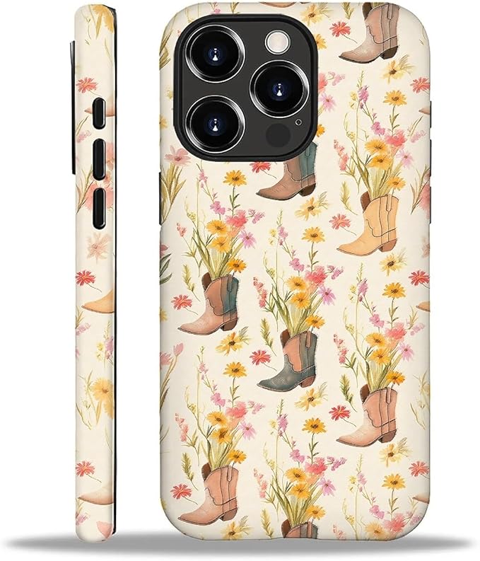 Case for iPhone 16 Pro,Western Cowgirl for Woman Men Full Body Protective Cover Shockproof 2 in 1 Silicone + Hard PC Case for iPhone 16 Pro
