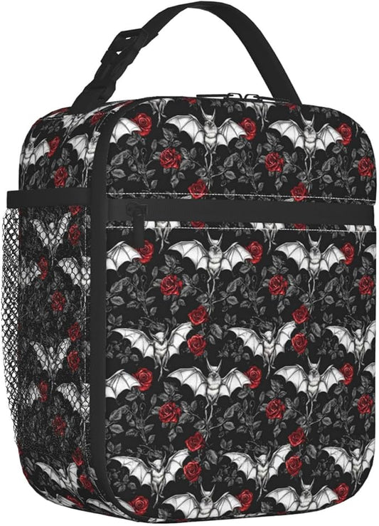 Goth Lunch Box for Women Kids Girls Men Insulated Lunch Bag Lunchbox Adults Lunch Tote Bags Reusable Cooler for Work Office School Picnic Travel