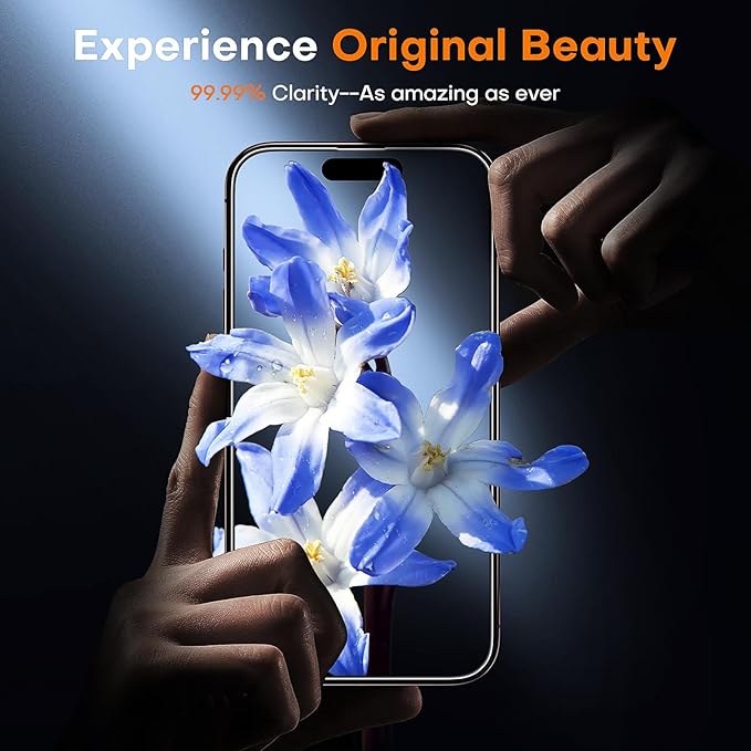 TOCOL for Screen Protector for iPhone 16 Pro, Military Grade 9H Hardness Easy Installation Case Friendly Shatterproof HD Tempered Glass Full Coverage 2 Pack