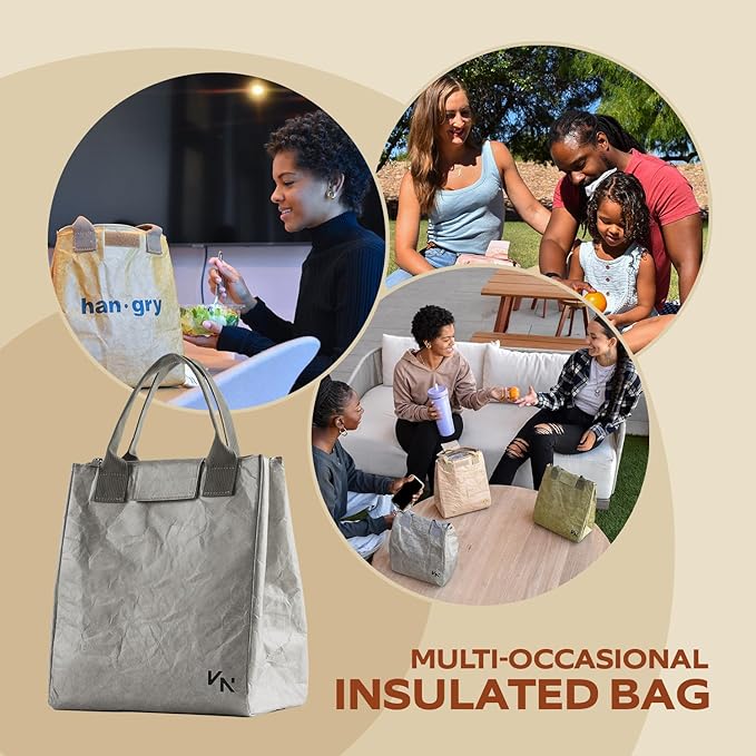 VonNova Women’s Insulated Lunch Bag with Premium 4mm Cooler Insulation, Cute Large 7L Lunch Tote for Office, Durable Small Lunch Box for Women, Stylish Lunchbox for Adults, Teens, Nurses, Teachers