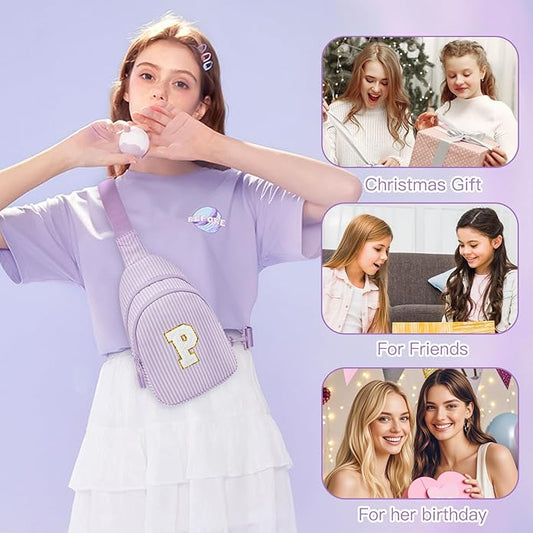 Gifts for 8 9 10 11 12 Year Old Girls Sling Bag Crossbody Bags Fanny Pack for Teen Girls Personalized Gifts for Women