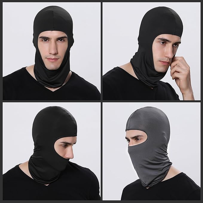 Pukavt 3 Pack Balaclava Face Mask, Ski Mask for Men Women, UV Protection Windproof Scarf for Motorcycle Snowboard Cycling